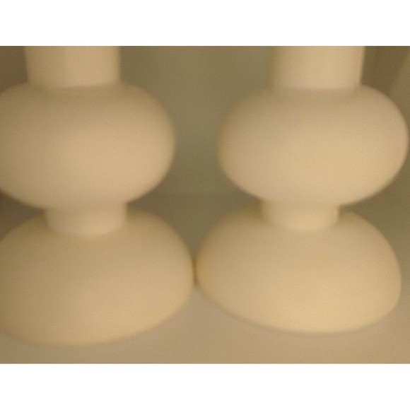 Aarikka Finland Candle Sticks Holders Set of 2 White Wood - Picture 7 of 12